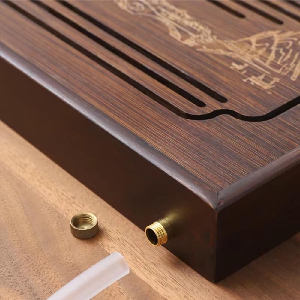 Detachable Chinese Kungfu Tea Tray Bamboo Drain Tea Table Tea Drainage Board Easy To Clean