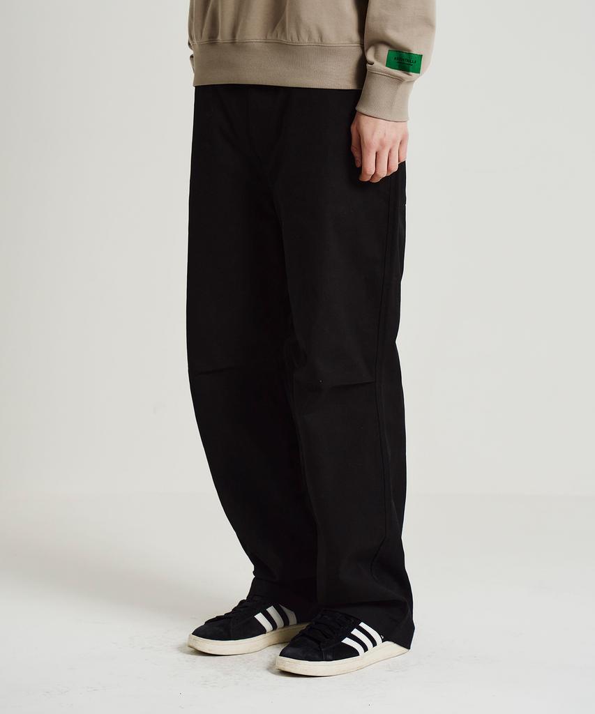 BEENTRILL Легкие хлопковые широкие брюки (черный)