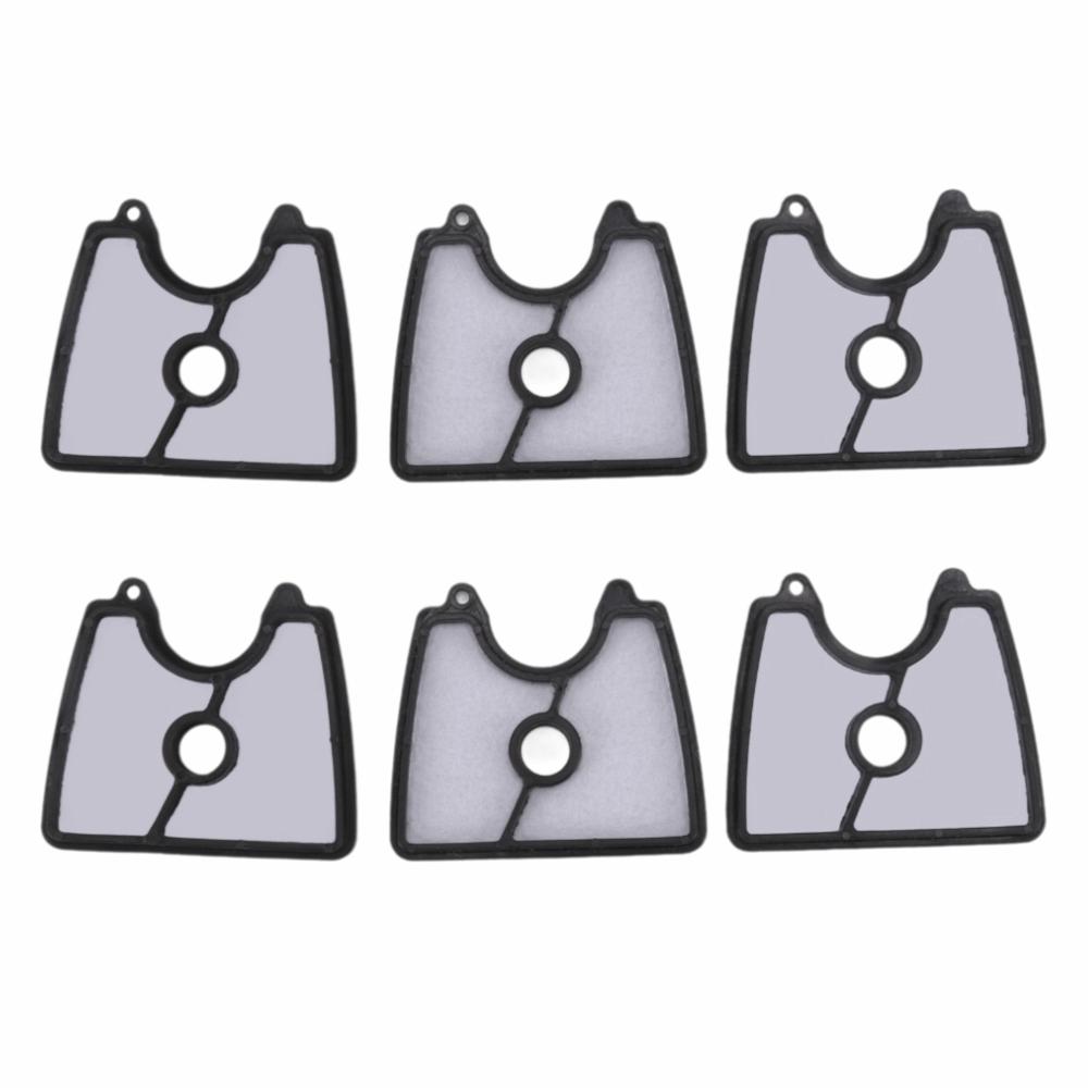 6PCS Cotton Leaf Blower Air Filter White Air Filter Part for Jonsered 125B BX BVX B2126