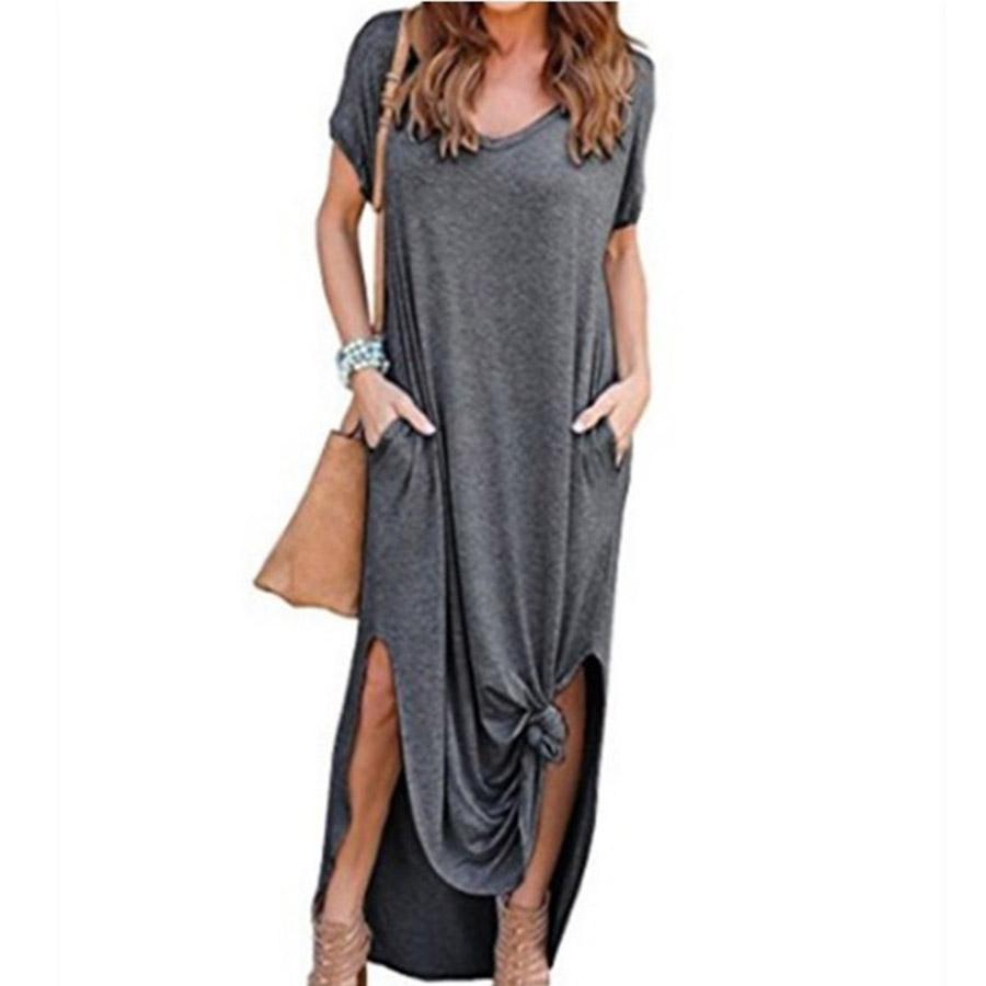 Сексуальное женское платье размера плюс 5XL, лето 2022, однотонное повседневное платье макси с коротким рукавом для женщин, длинное платье, женские платья
