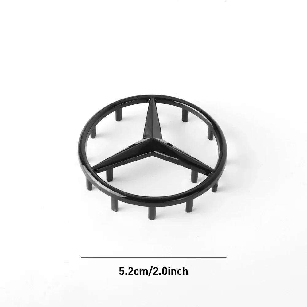 gnwdx7 2025 Hot 52/58mm ABS Auto Badge Steering Wheel Logo Sticker For Mercedes Benz AMG GLS W212 W213 W205 W177 W204 W447 Car Decor Ac