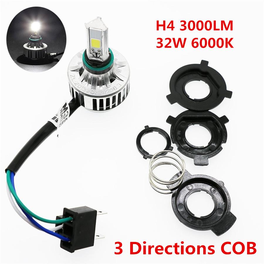 Универсальная новая 32 Вт COB LED HID Белая 360° Дальний/Ближний свет H4 Мотоциклетная лампа фары