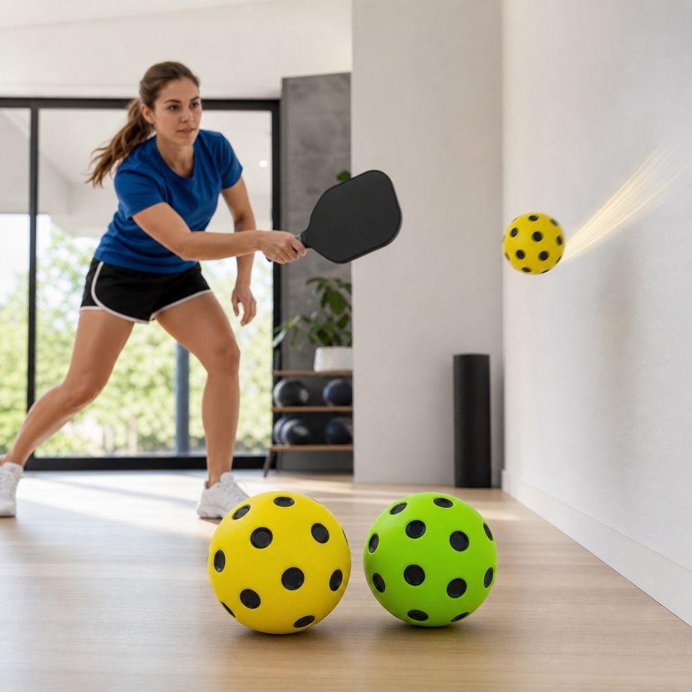PU Foam Pickleball Training Balls High Bounce Quiet Pickleball Balls for Pickleball Training