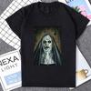Horror Unholy Nun Graphic Printed Unisexs T-shirt Summer Casual Fashion Loose Soft Modal T Shirt Streetwear Hipster Hip Hop Tees
