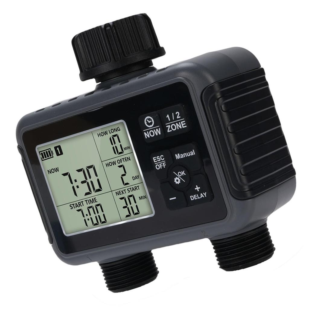 Умный таймер полива с двумя выходами, таймер полива для сада, газона с задержкой из-за дождя, автоматический