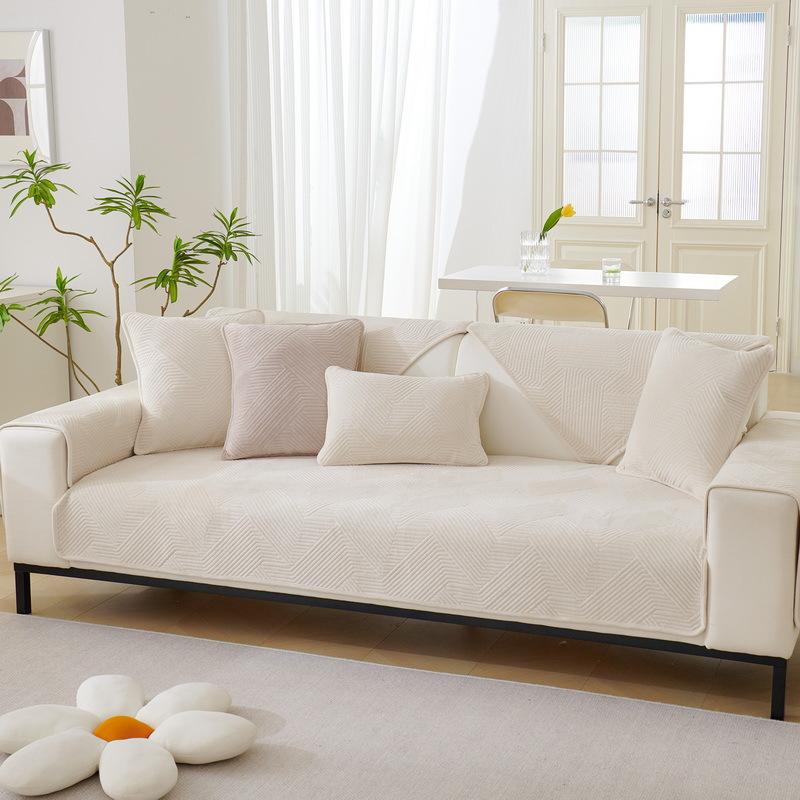 Nordic Simple Solid Color Fashionable Sofa Cushion Non-slip Sofa Cover Cover Autumn and Winter Four Seasons Combination Sofa Cushion