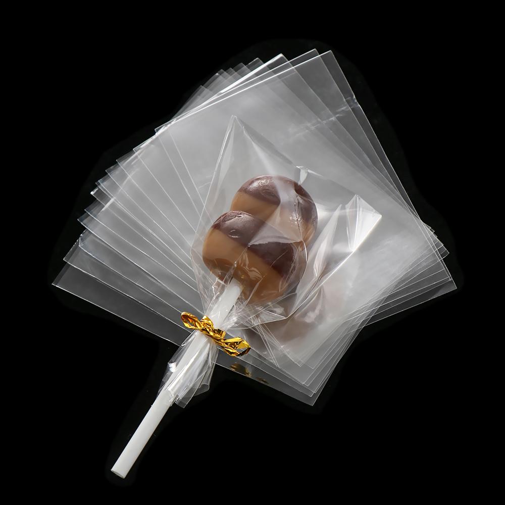 100PCS/Pack Gift Cellophane Party Supply Cookie Packaging Sweets Pocket Candy Bag Lollipop Pouch