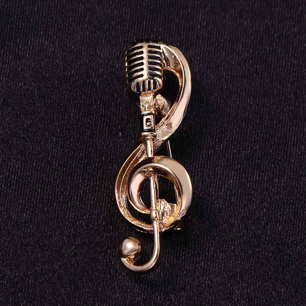 Jewelry Accessories Lapel Pin Concert Brooches Pin Microphone Brooches Enamel Pin Music Note Brooch