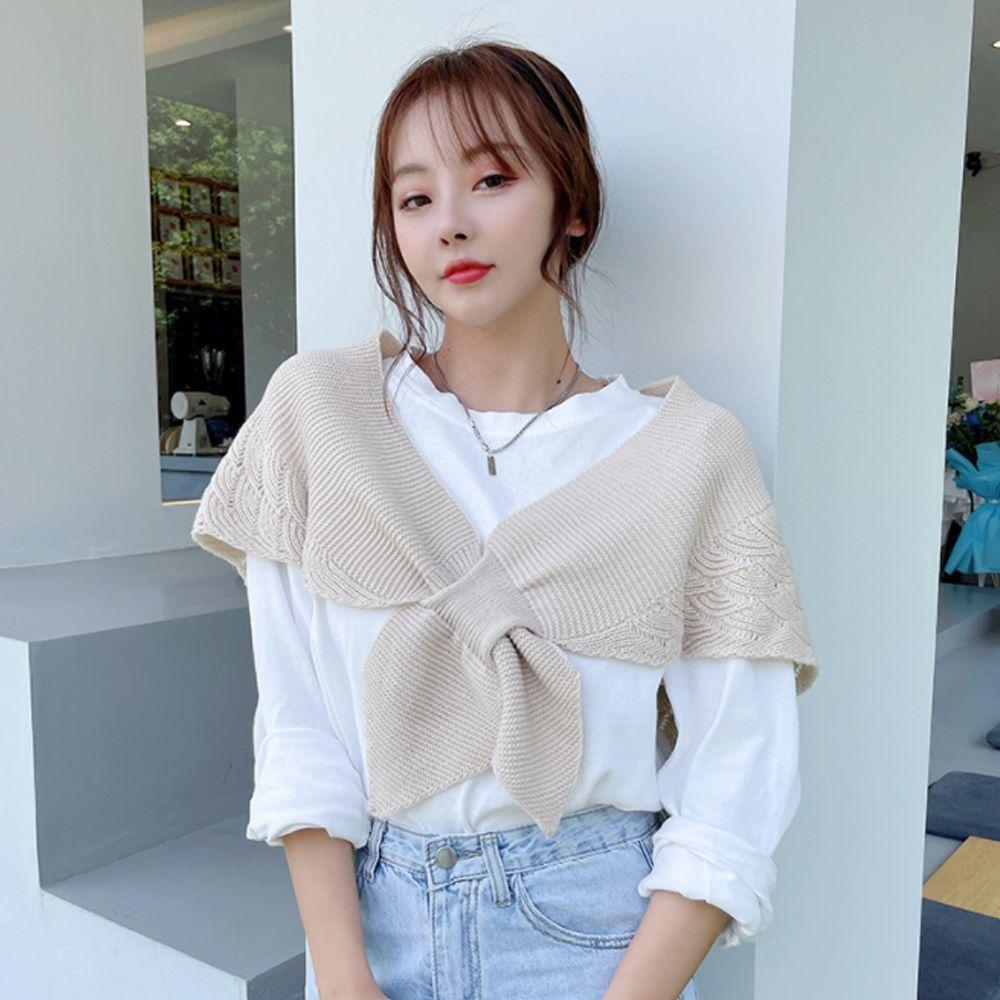 Мода Женский Съемный Мягкий Ветрозащитный Для Футболки Шаль Шарф Вязаный Ложный Воротник Теплый