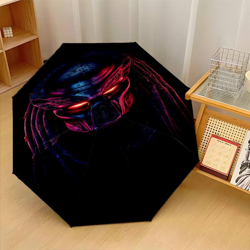 Predator Windproof Auto 8 Rib Folding Umbrella Portable Outdoor Parasol