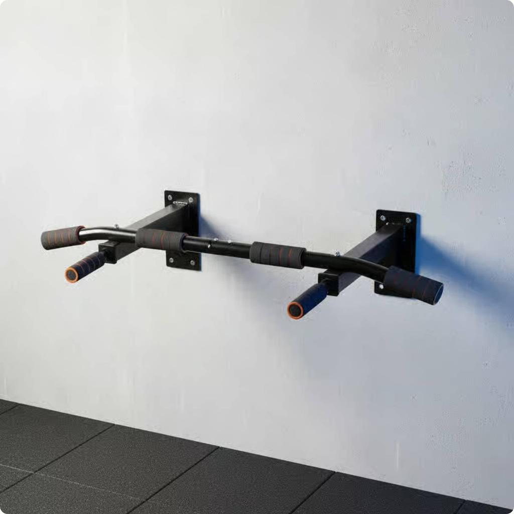 Wall Mounted Pull up Bar Non-Slip Grips Fitness Equipment Ergonomic Design