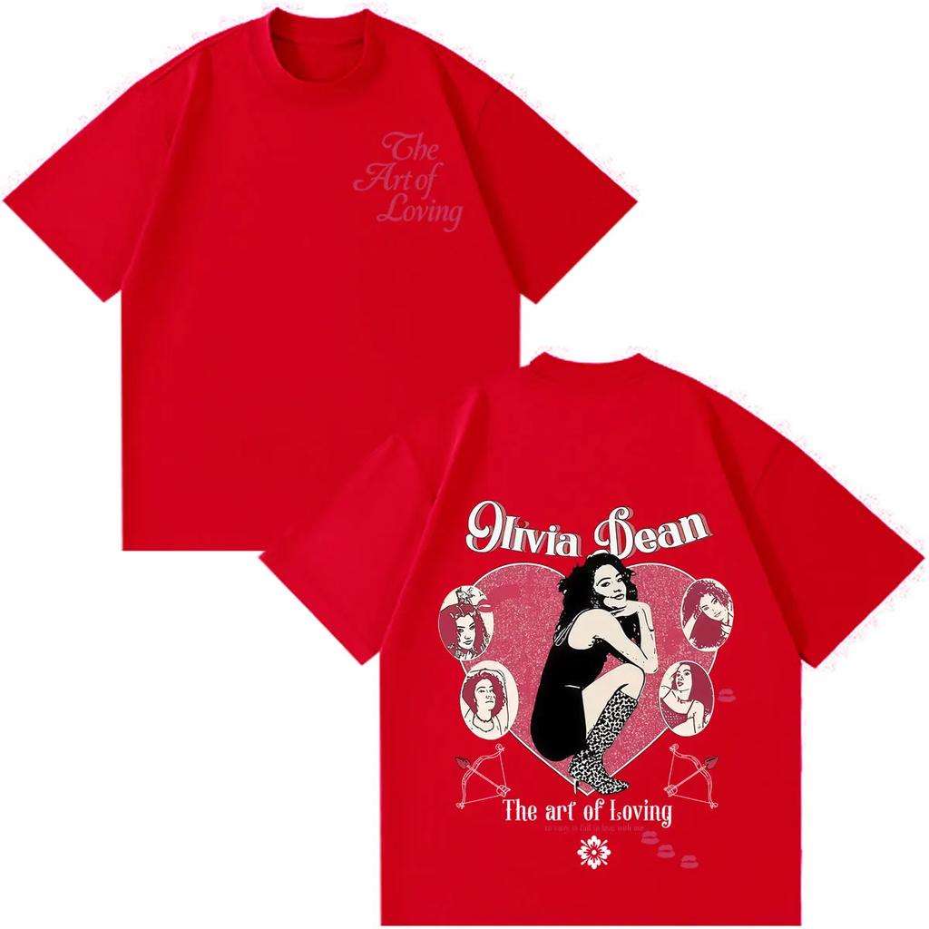 The Art of Loving Tour 2026 Olivia Dean Print Tshirt Unisex Women Fashion Clothing Tshirts Casual Cotton Shortsleeved Tshirts