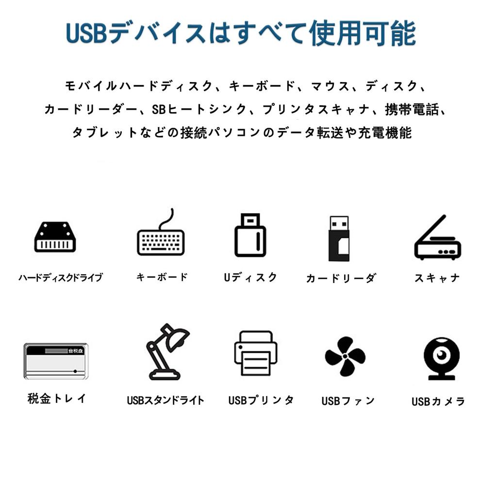 USB-концентратор 2 USB-порта Комбинированный Совместим с USB-флеш-накопителями USB и другими [Порты USB 3.0 + 2.0] 3-портовый концентратор, Ультрамалый, Легкий, Высокоскоростная передача, Портативный,