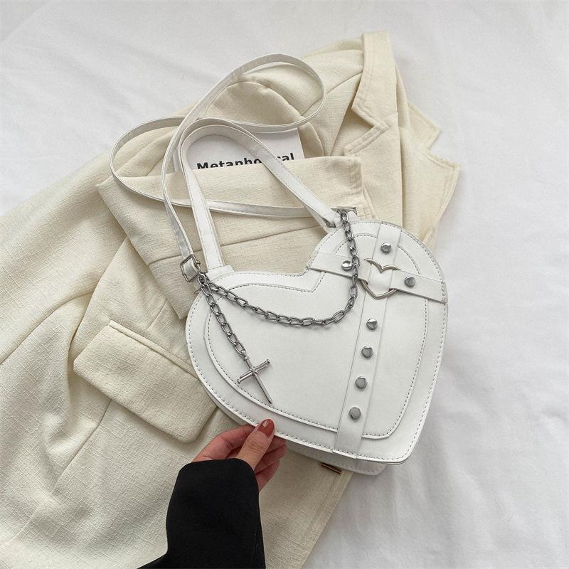 Корейский милый нишевый дизайн сумка через плечо иностранный газовый сумка зимняя новая тенденция любовь сумка через плечо одно плечо диагональная сумка через плечо