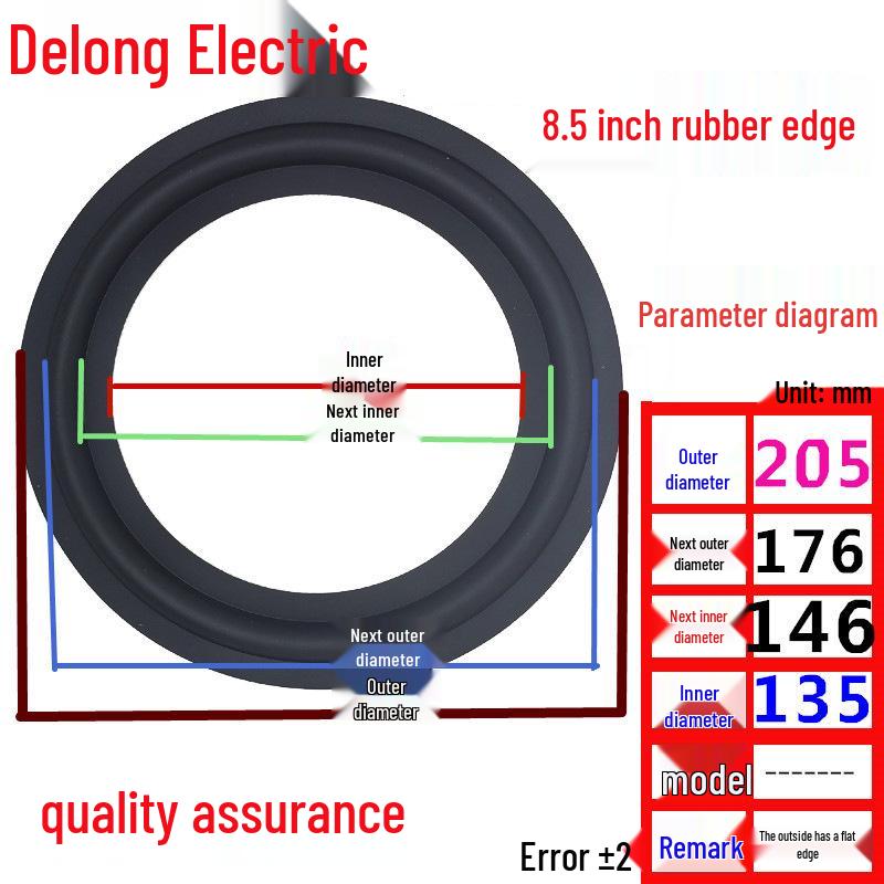 Speaker Rubber Surround Rings - 3/4/5/6/8/10/12 Inch Replacement Parts
