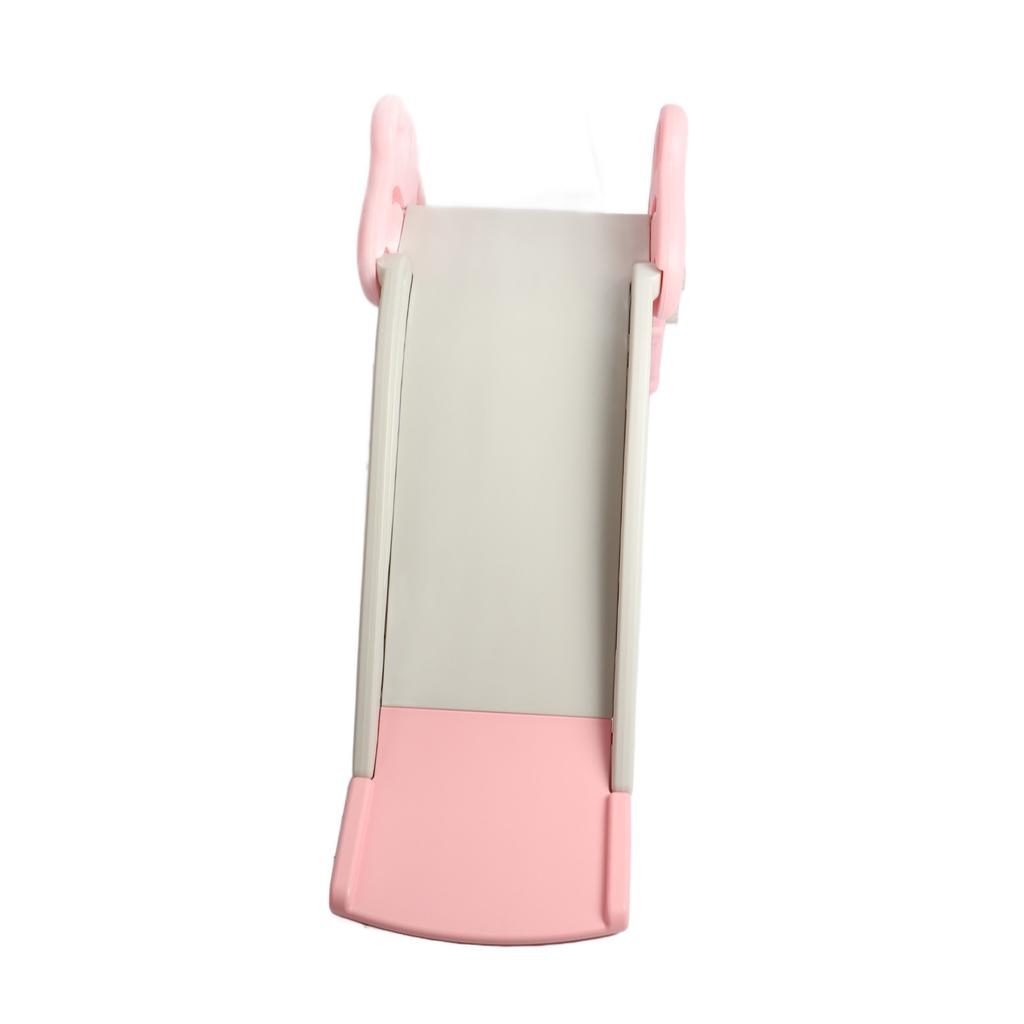 Toddler Slide Folding Plastic Stable Structure Reliable Protection Kids Climber Slide for Kids Pink