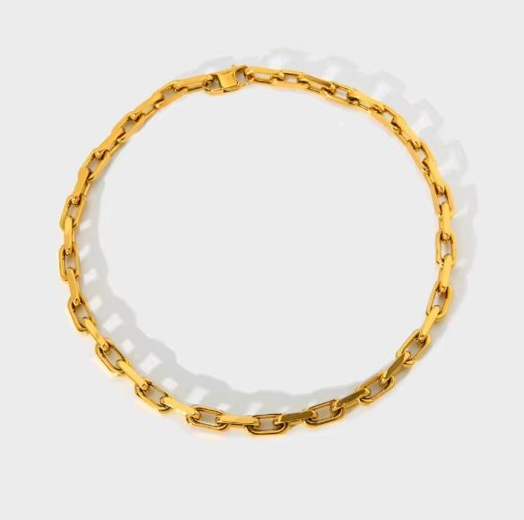 New 18k Gold Plated Tarnish Free Stainless Steel Vintage Dainty Polished Singapore Corn Chain Necklace Jewelry Set