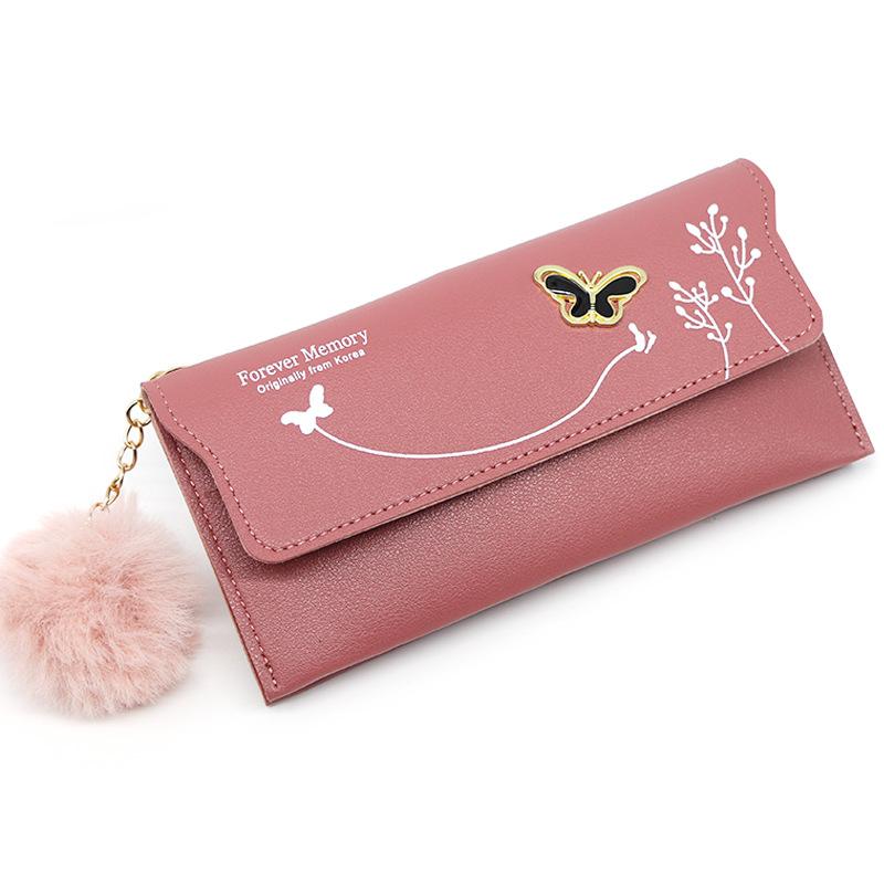 Fashion Butterfly Wallet Women PU Leather Small Clutch Casual Lady Coin Purse Card Holder Female Handbag CLE