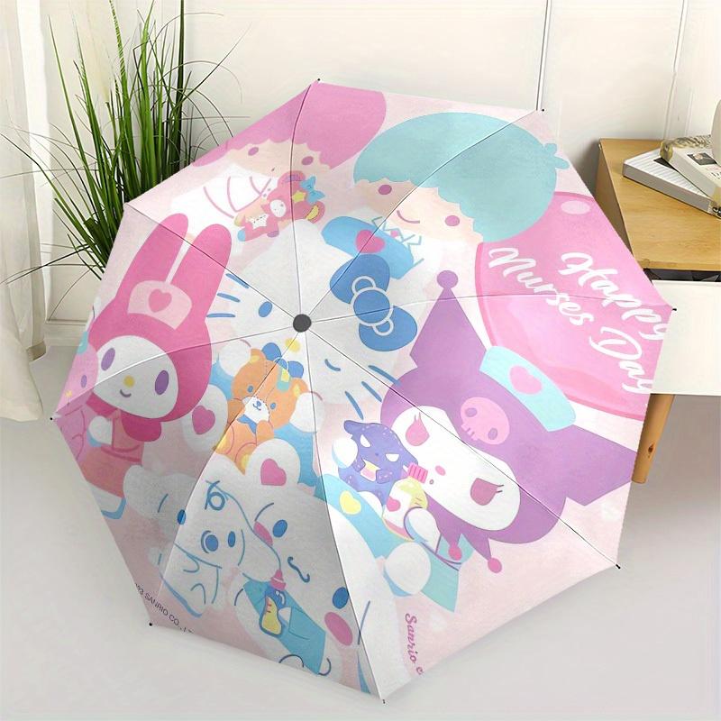 1pc Nurses Day Sanrio Characters Umbrella with Plastic Handle,Suitable for All Seasons Home Travel Outdoor UmbrellaSanlio283