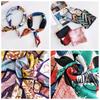 Gifts Small Vintage Elegant Square Scarf Hair Tie Band Head Neck Silk Feel Satin