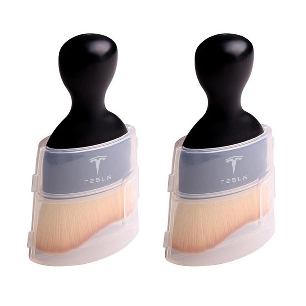 ALW1 Car Cleaning Soft Brush Tool Air Outlet Gap Dust Remover Accessories For Tesla Model 3 Y S X Juguete SpaceX Roadster Cybertruck