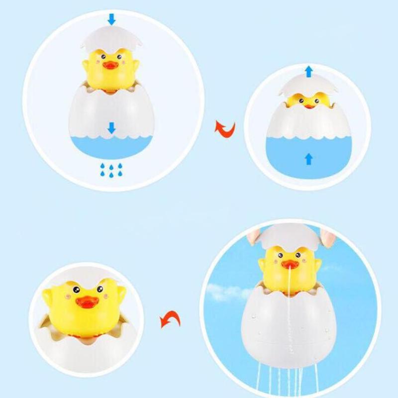 Игрушка для купания, утка, яйцо пингвина, игрушки для душа, забавный пляжный детский распылитель с облаками