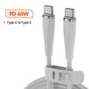 Toocki 60 Вт USB C Кабель Быстрая Зарядка Type C на Type C Кабель Для iPhone 15 Pro Samsung S24 Xiaomi Huawei Applebook Мягкий Data Cord