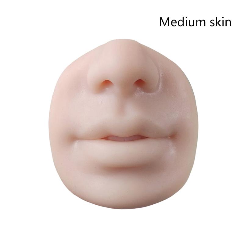 1Pc 5D Silicone Tattoo Nose Lips Model Practice Skin Lip Makeup Training