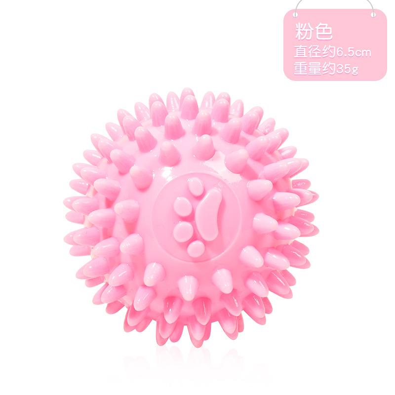 Dog Chew Toys for Cleaning Teeth Pink Soft Rubber Bone Funny Ball Interactive Donut Treat Set for Small Medium Dogs Pet Gifts