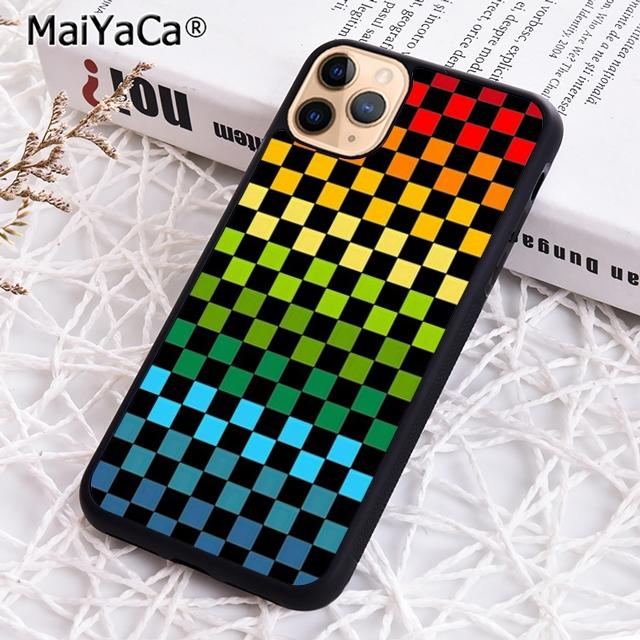 Клетчатый Чехол для Телефона в Шахматную Клетку Для iPhone 17 Air 16 15 14 plus 12 13 pro max Защитная Крышка coque