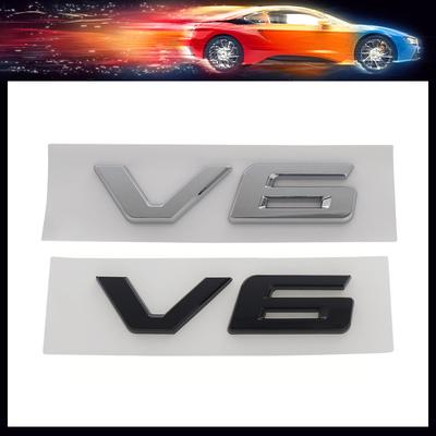 3D Премиум ABS Наклейка V6 Значок на задний бампер Эмблема для авто Задняя эмблема на багажник Аксессуары