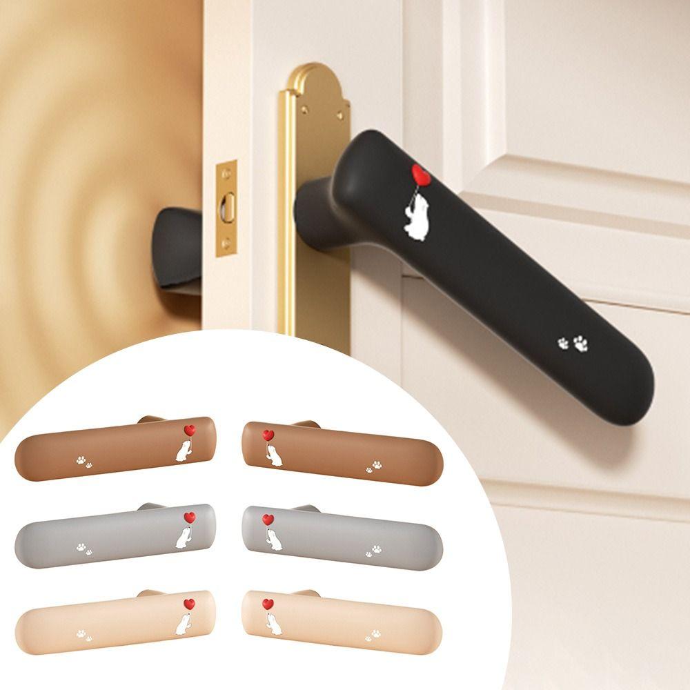 Anti-collision Door Knob Cover Silicone Protective Pad Cute Baby Safety Sleeve Protector for Home