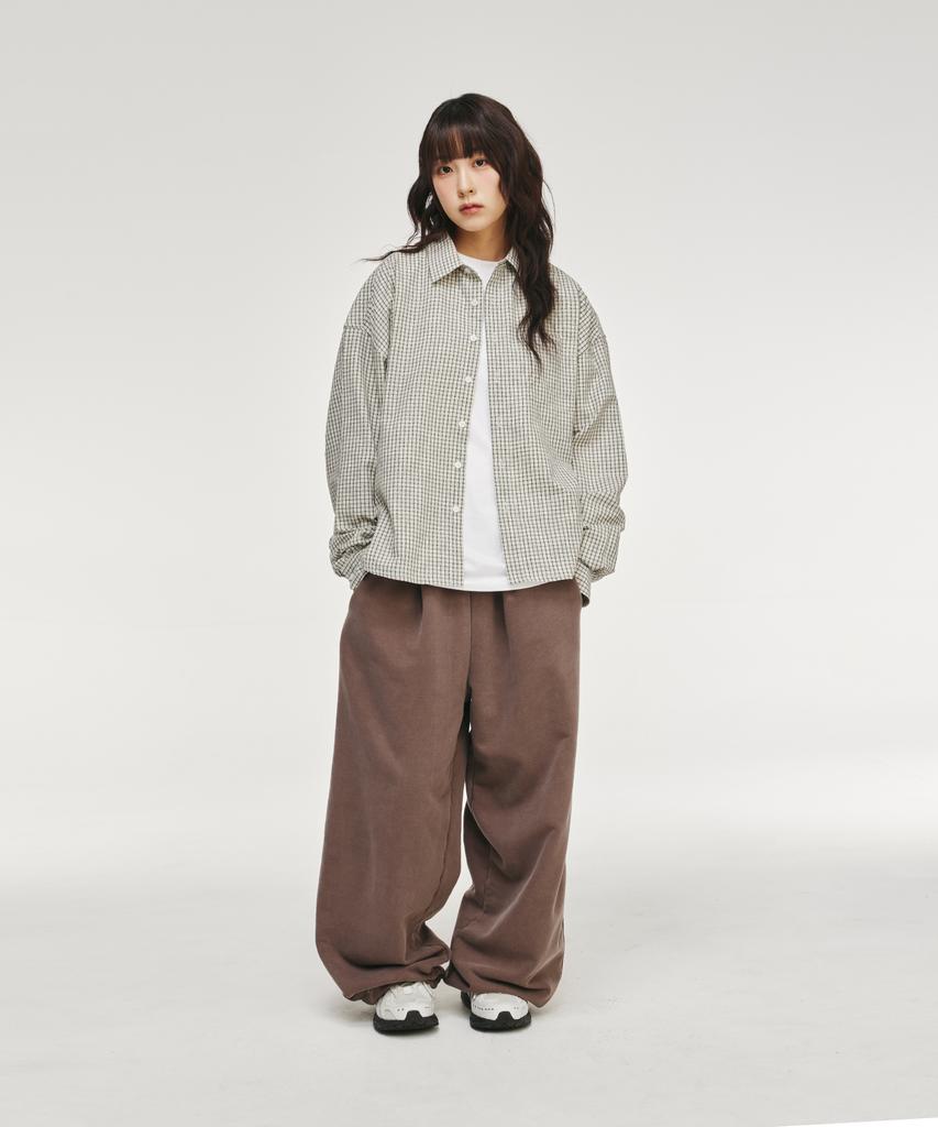 SIGNATURE Crop Check Shirt [White]