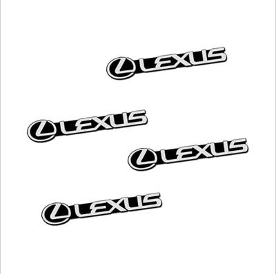 Наклейки-гудки с логотипом автомобиля Lexus, Наклейки на динамики, 3D алюминиевые эмблемы автомобиля, Металлические декоративные