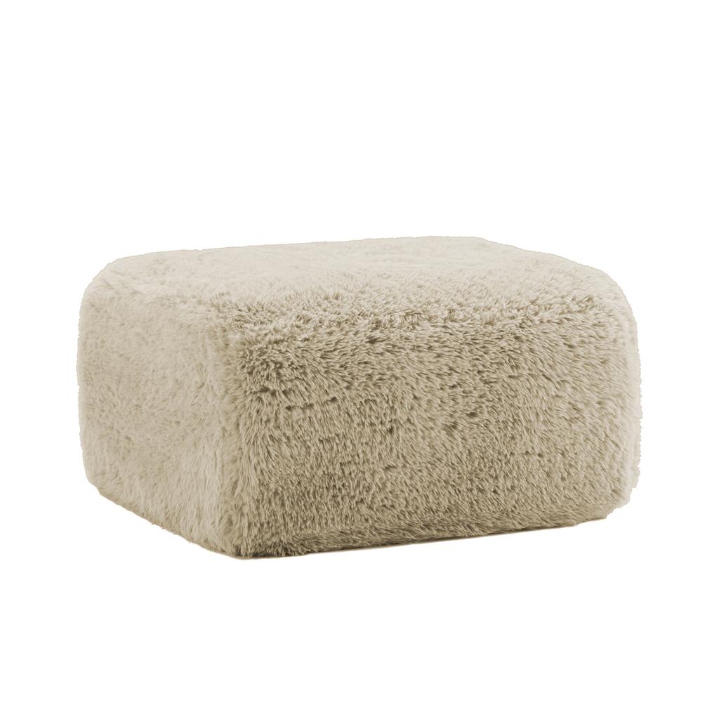 Aviana Ottoman Plush Fabric - Light Khaki