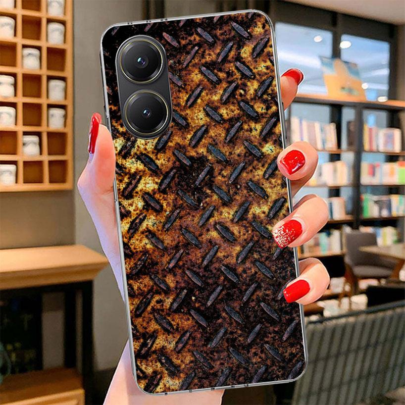 Vintage Industrial Style Rusty Pattern Phone Case For Xiaomi Poco F7 Ultra X7 X6 X5 Pro M7 Redmi 15C 15 13C 13 12C 12 10C 10 9A