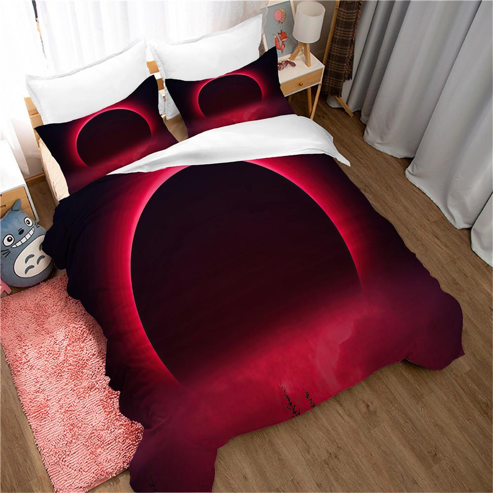 Пододеяльник с изображением природы и пейзажа, размер King/Queen, комплект постельного белья с изображением синего неба и гор в стиле модерн, акварель, 2/3 предмета, полиэстер, пододеяльник