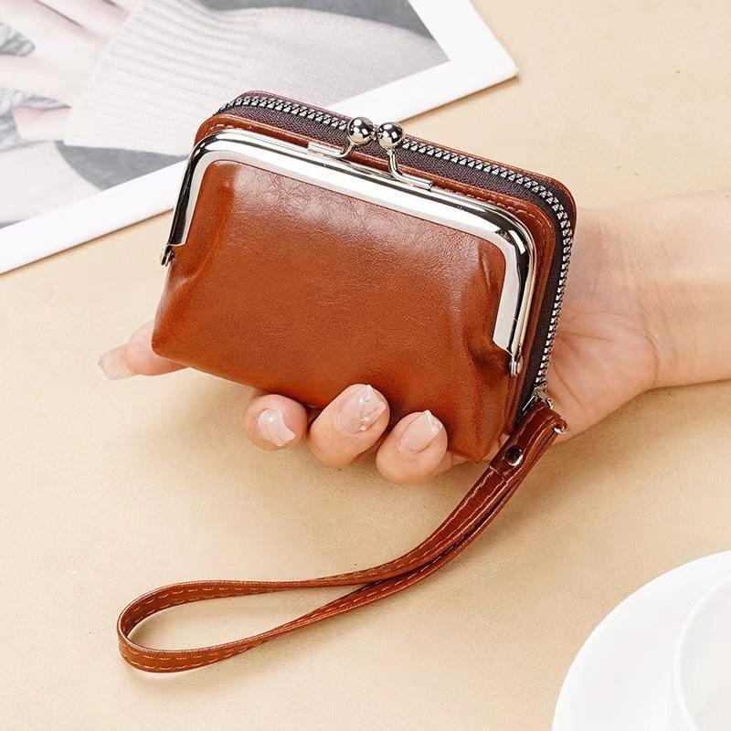New Women PU Leather Wallets Female Short Hasp Coin Purses Ladies Portable Money Bag Large Capacity Card Holders Clutch