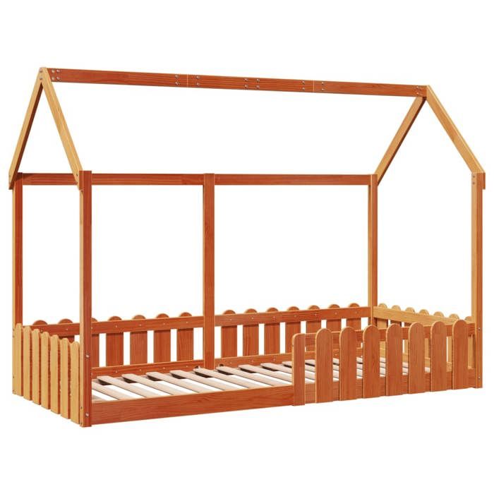VidaXL Cadre de lit d'enfants forme de maison 90x190cm bois massif pin, cadre de lit en forme de maison, cadre de lit pour 850694