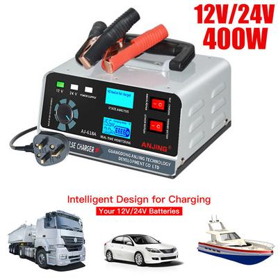 Автомобильное зарядное устройство 12 В/24 В, 400 Вт, 260 Вт, зарядное устройство большой мощности, автоматический интеллектуальный тип ремонта для автомобиля, мотоцикла, внедорожника, грузовика