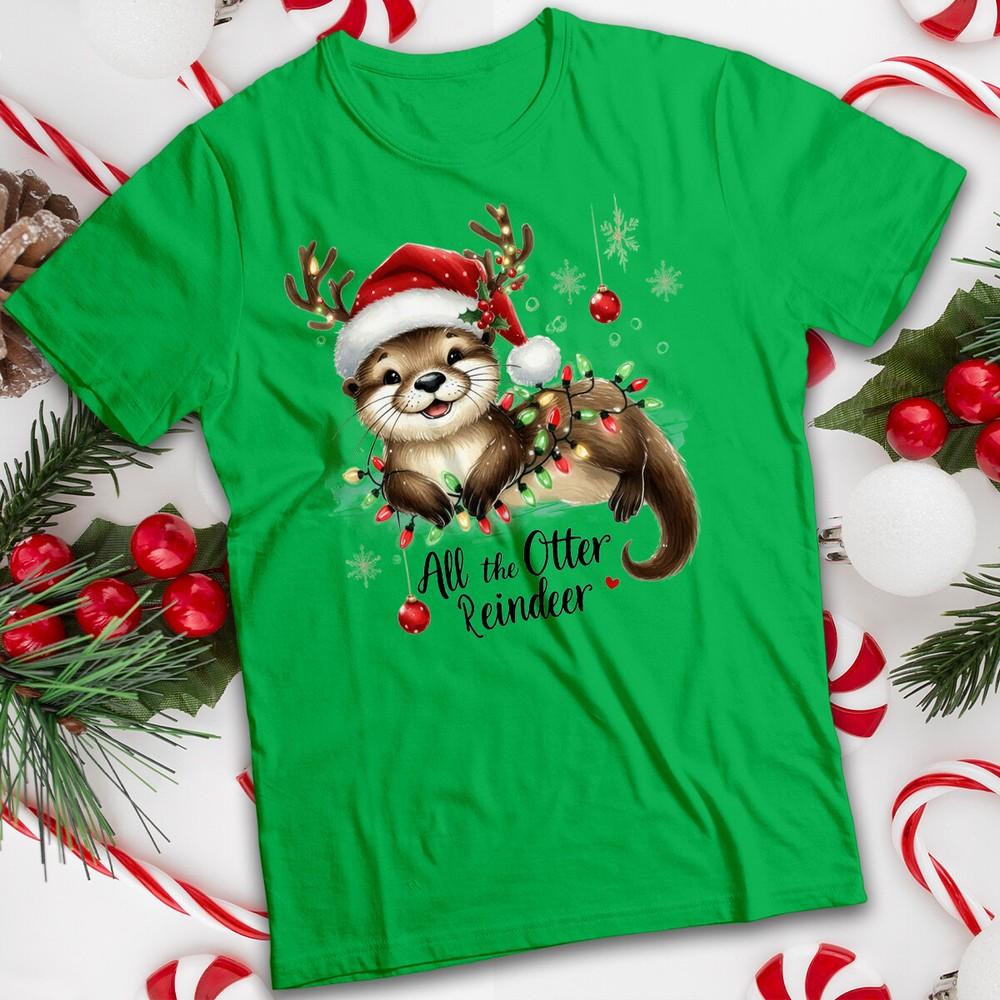 Funny Ugly Mens and Womens Otter Christmas T-Shirt Tee #MC