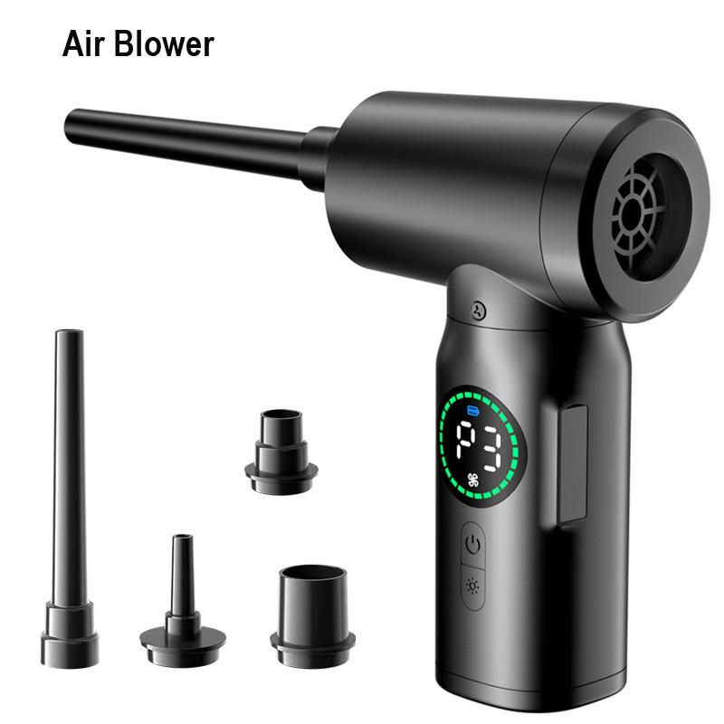 Portable Compressed Air Duster 2 In 1 Air Blower & Vacuum Cleaner Cordless Keyboard Computer Duster Blower 3.81*1.88*6.51 Inch