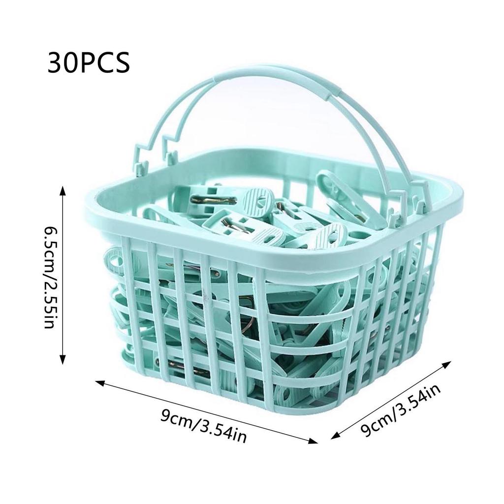 Plastic Clothespins 30 Pcs Strong Grip Anti Wind Durable Clips Multi Laundry Drying and Cable Organizer for Home Dorm Use