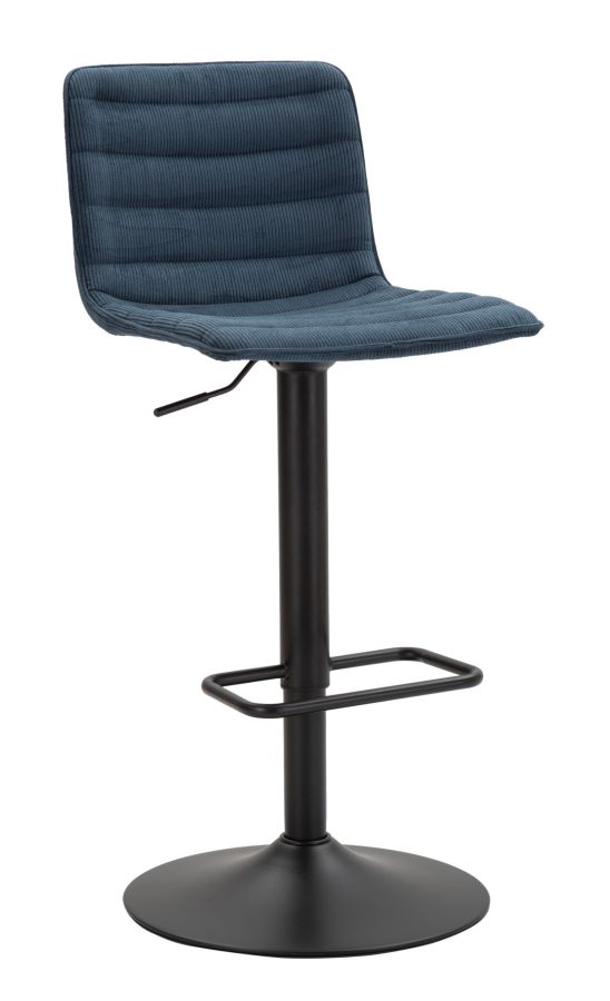Bar Stool With Lift High Navy Cm 43X49,5X85,5-107(Seat Cm 61-82,5) Set 2Pcs