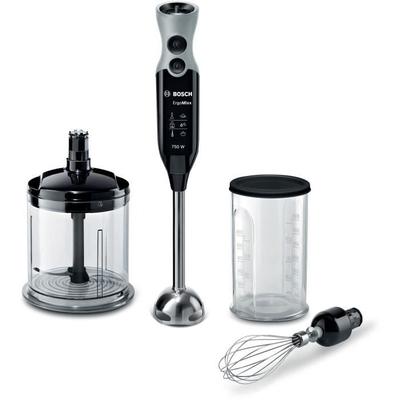 Ручной блендер BOSCH ErgoMixx MSM67160 – Мощность 750 Вт – В комплект входят мини-измельчитель и венчик – Черный
