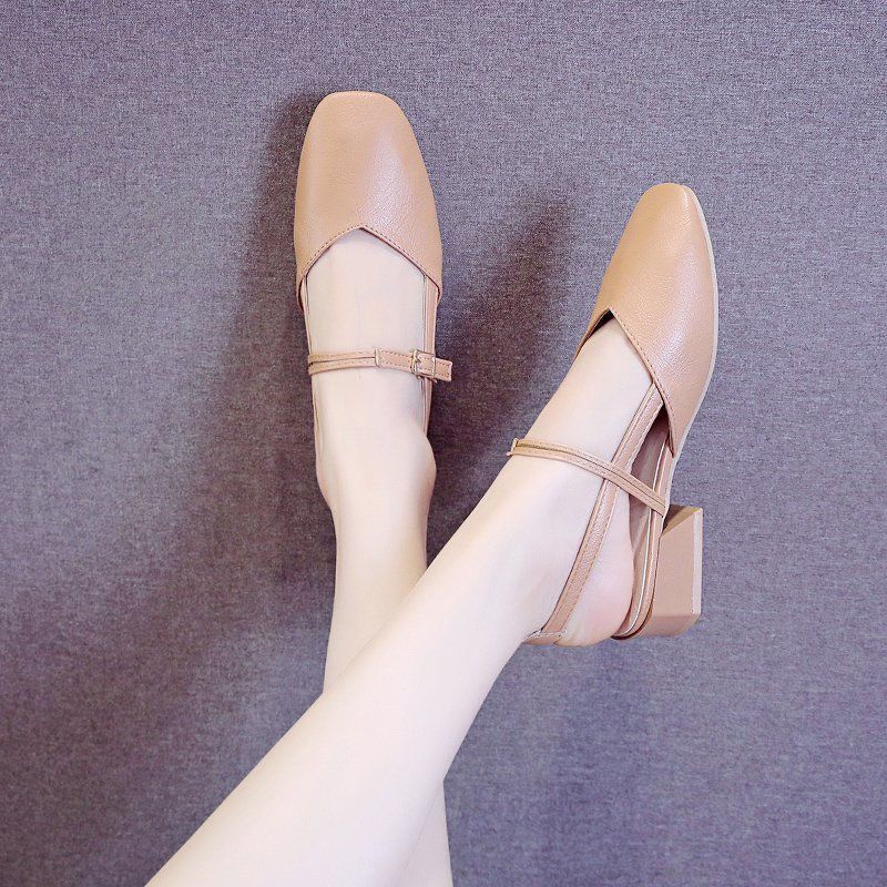 Босоножки женские с сумкой на носке женские новые летние на толстом каблуке в сказочном стиле с юбкой на среднем каблуке туфли Мэри Джейн