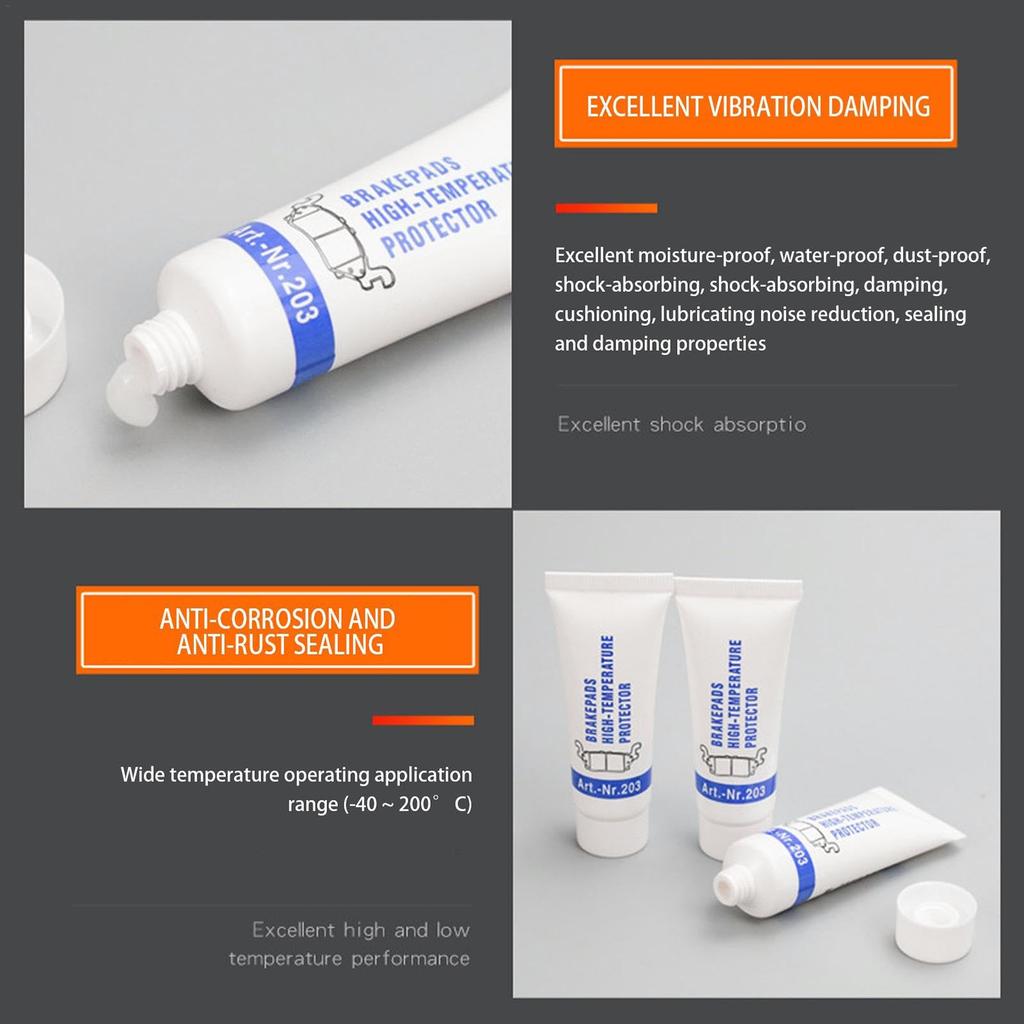 Смазка для деталей тормозов - 15 г тормозная смазка и жидкости | Стабильная тормозная смазка Автомобильные сборочные смазочные материалы для автомобилей Автомобильные