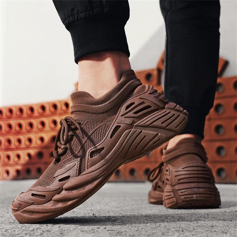 2025 Breathable Women Men's Mesh Shoes Thick-soled Sports Casual Shoes Anti-slip Outdoor Sports Shoe Knitted Socks Casual Shoe