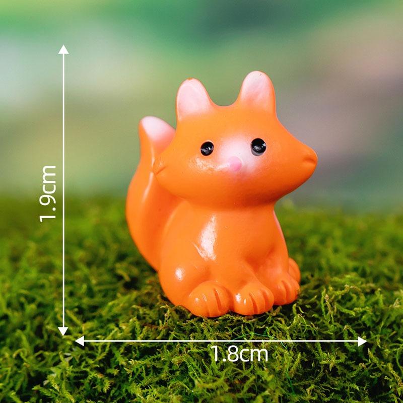 Mini Fairy Garden DecorationResin Small Animal Statue Simple Style Animal Theme Decoration Accessories