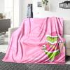 Grinch Christmas Pink Theme Blanket Soft Throw Blanket For Home Bedroom Bed Sofa Travel Office Solid Christmas Blanket